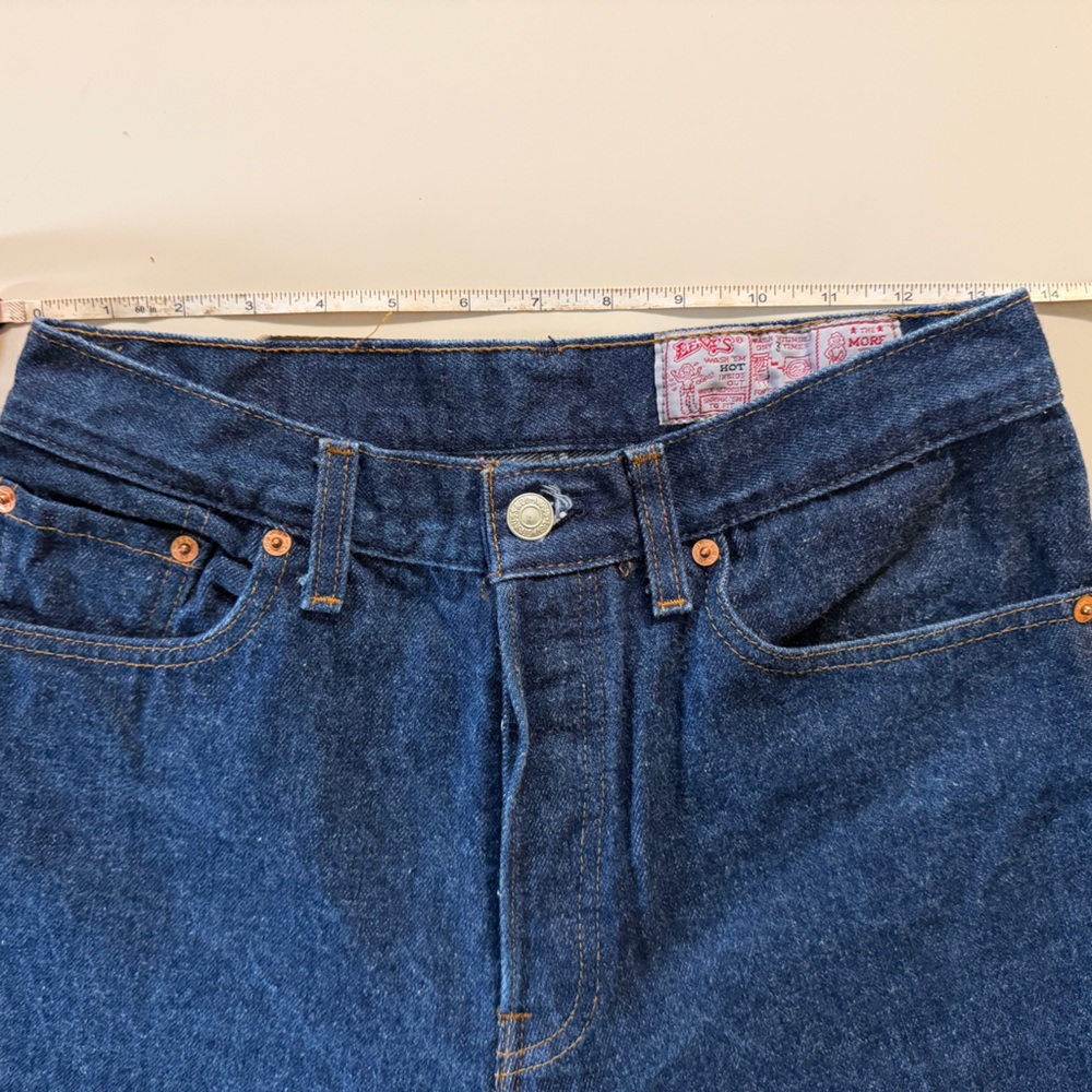 Rare Vintage Levi's 501 Wash ‘em Hot Blue Jeans Circa 1980s size small